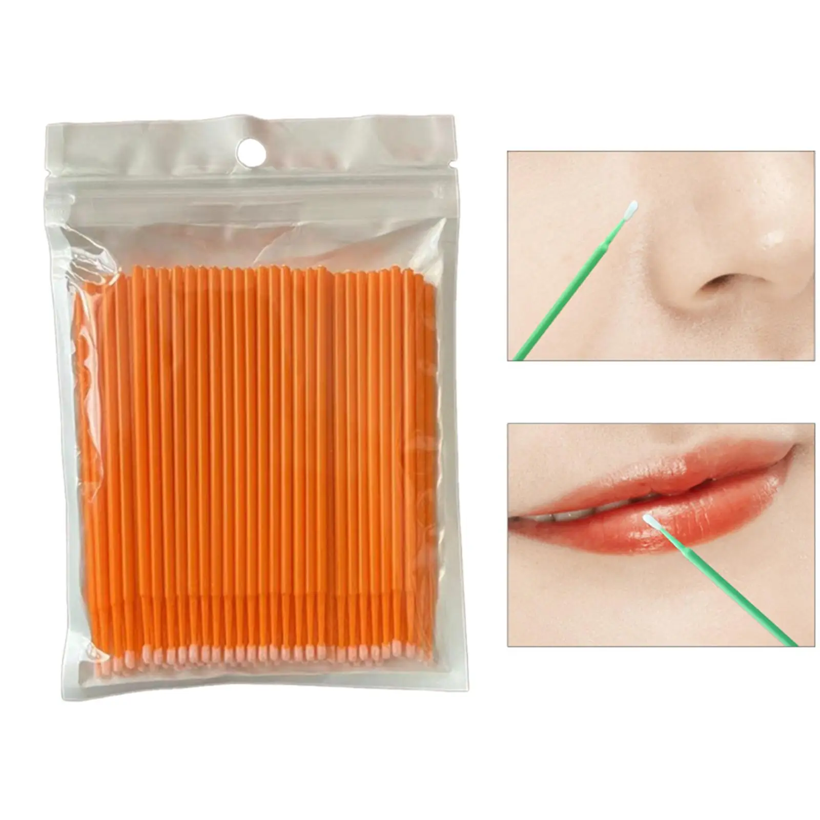 100Pcs Micro Brush Applicator Microswabs Eye Lashes Mini Cotton Swabs for Lash Clean Personal Care Eyelash Extensions Makeup