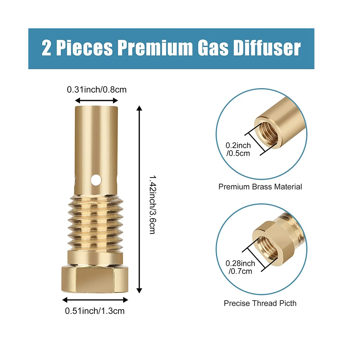 16PCS Flux Core Gasless Nozzle Tips Kit K3493-1, 0.030inch Contact Tips & Gas Diffusers with Century FC90/80GL Titanium