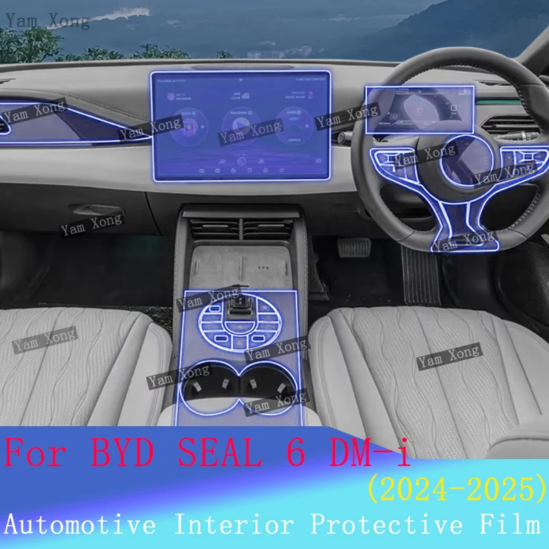 

Car interior Film suit For BYD SEAL 6 DM-i Center Console Protection Sticker LED Navigation screen Transparent Anti-scratch Film