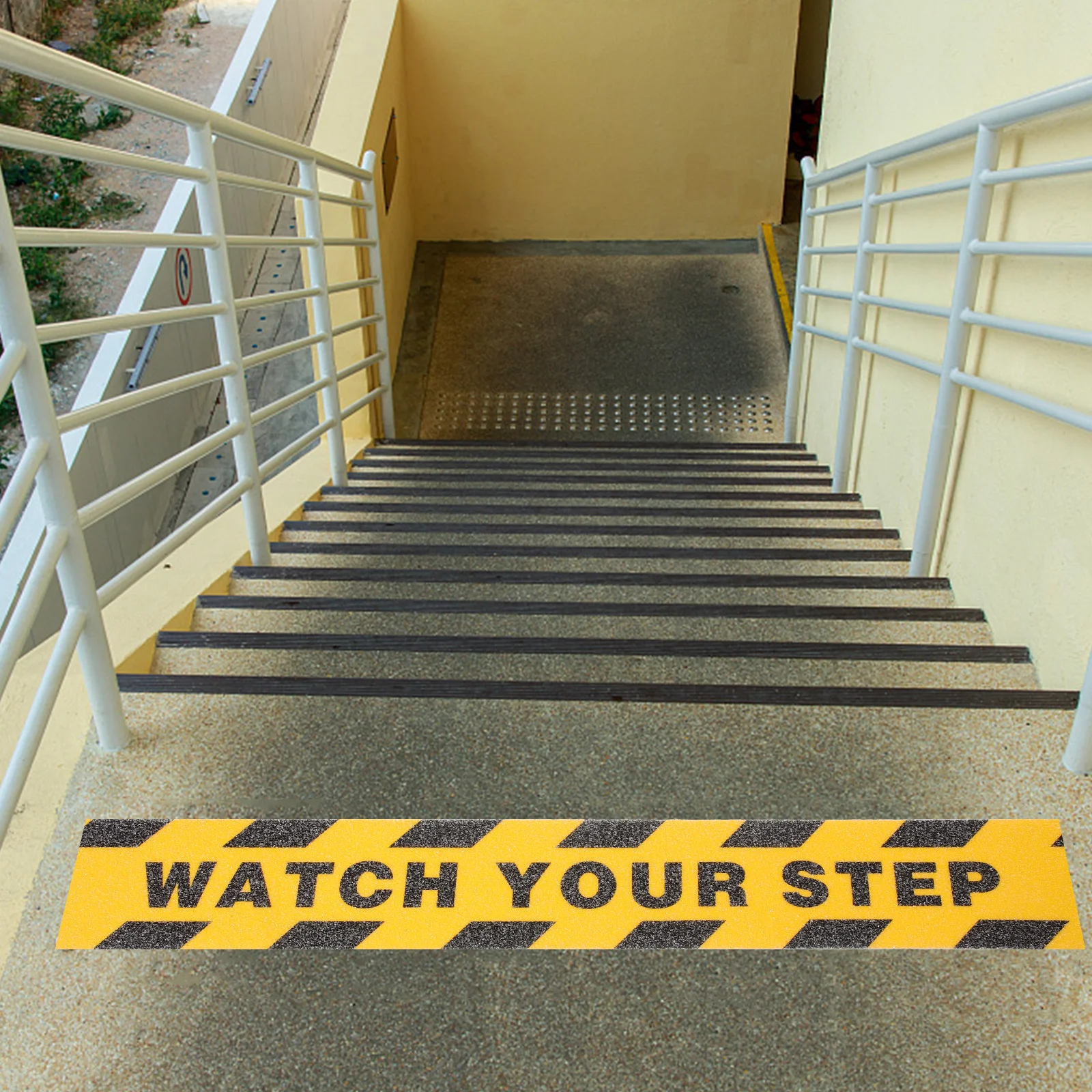 

1 Roll Anti-Slip Tape Watch Your Step Sticker Safety Warning Adhesive Floor Warning Sign Non Skid Tape for Stairs Walkways Wet