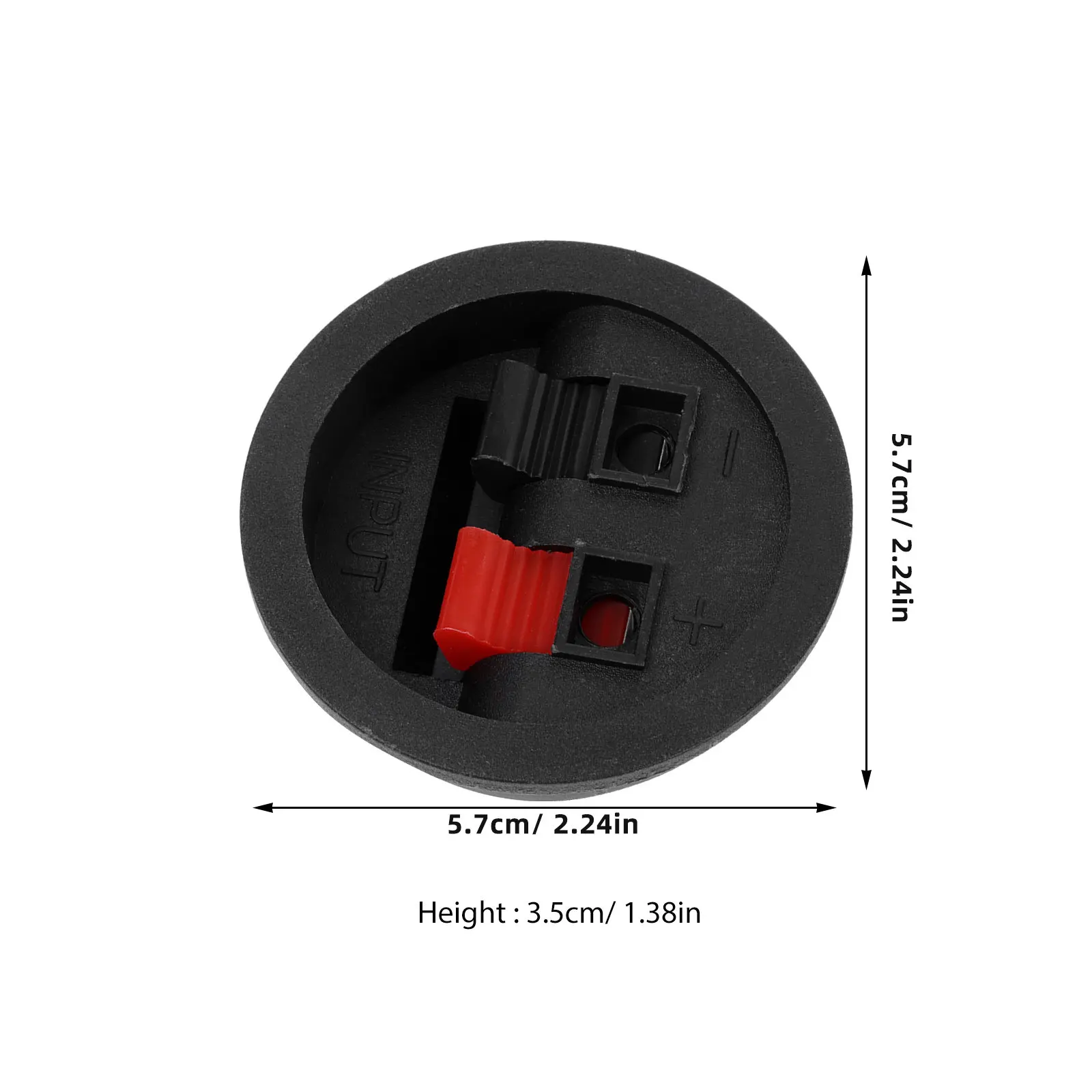 8Pcs Round Spring Clip Speaker Wiring Terminal Plate Versatile Reliable Amplifier to Speaker Connection No Tools Needed