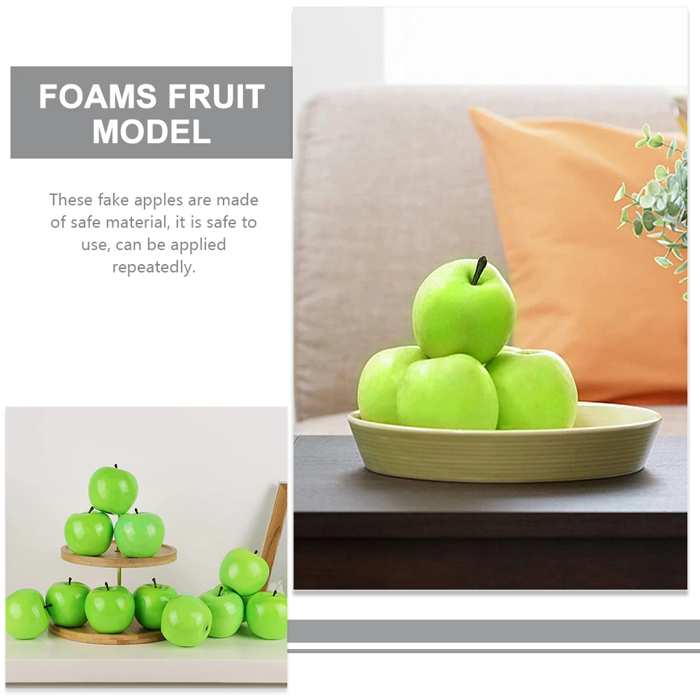 

12 Pcs Artificial Fruits Decorative Foam Models Home Kitchen Props Safe Material Simulation Fruit naments Centerpieces