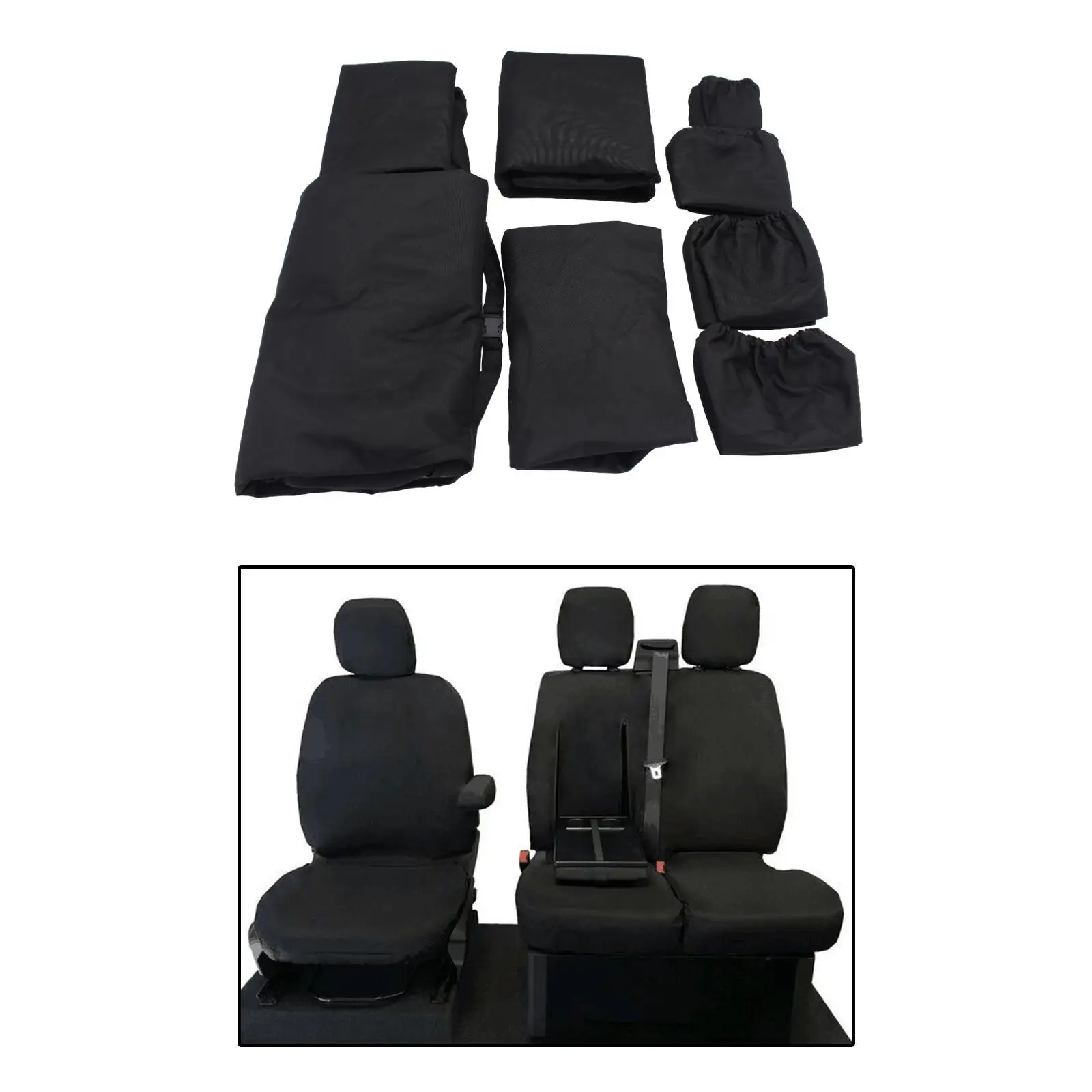 Si-at04011 Dustproof Premium Polyester Easy to Install Car Accessories Front Seat Cover Replaces for Ford Transit Custom