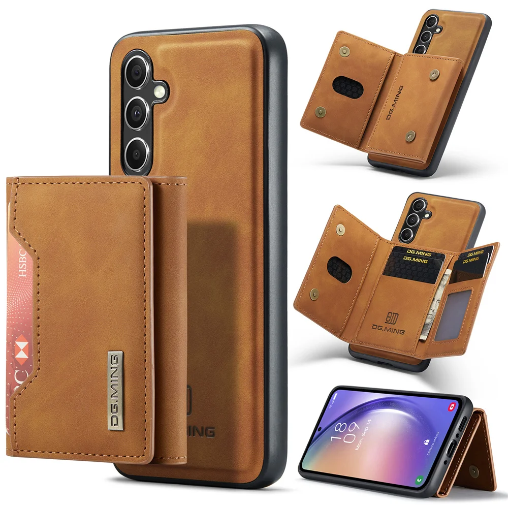 

DG.Ming Luxury 2 in 1 Phone Case For Samsung Galaxy A13 A32 A23 A52 A53 4G 5G Magnetic Leather Split Type Wallet Back Cover