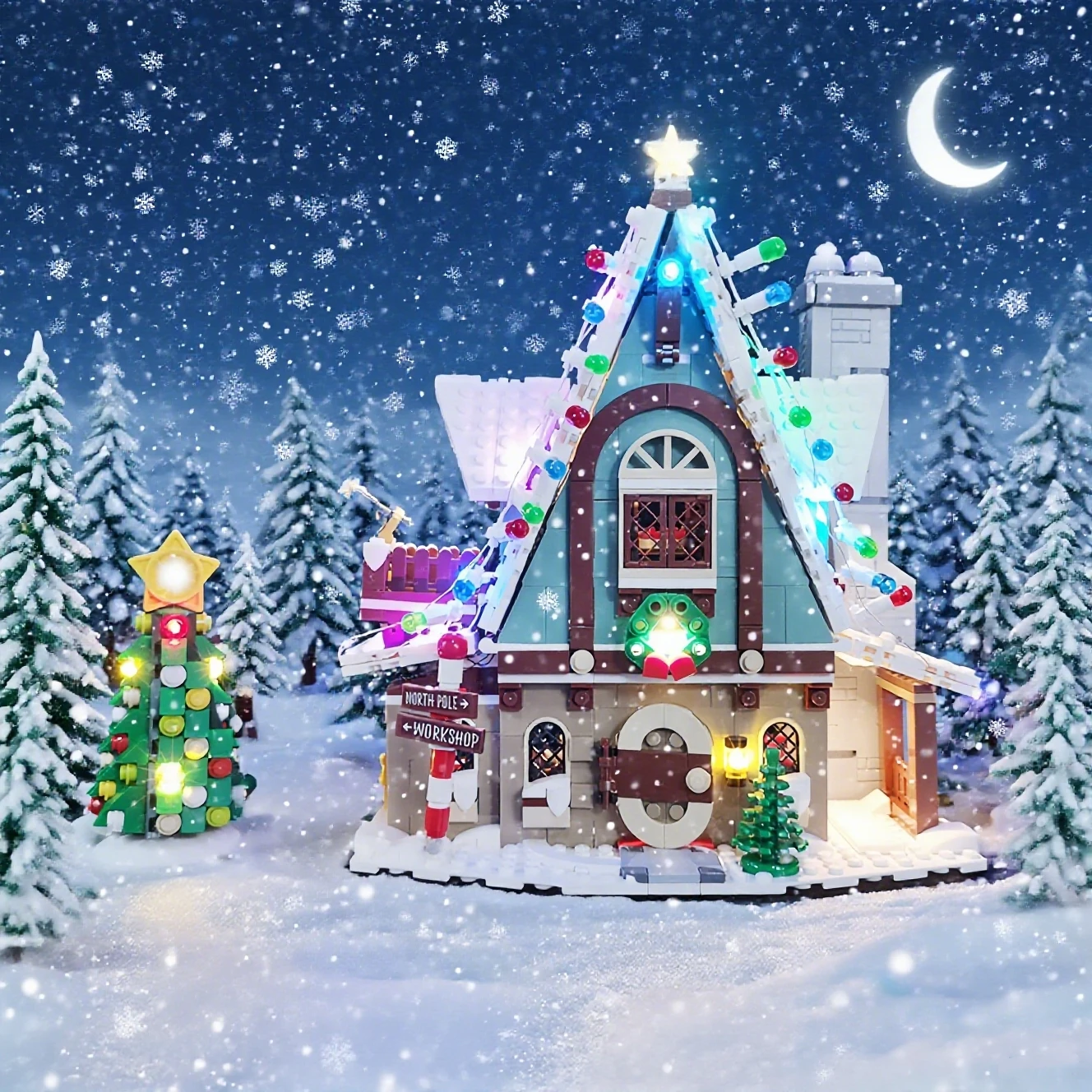 

(Не входят строительные блоки Lego) светодиодные фонари для Lego 10275 Creator, клубный дом эльфа, рождественская декоративная лампа с батарейным блоком