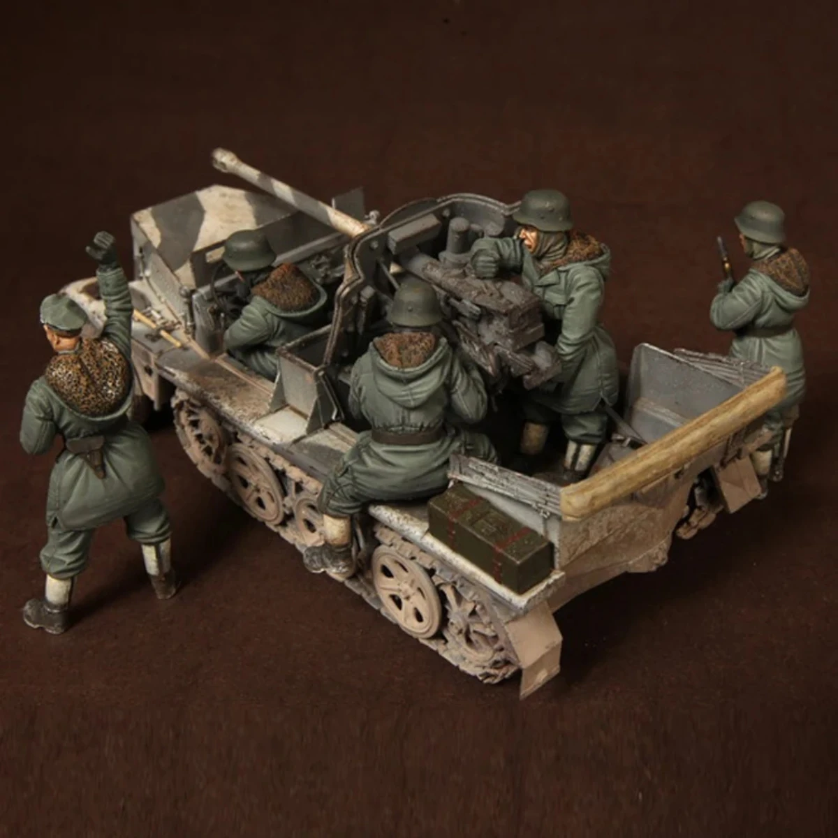 Kit de maquette en résine non peinte, thème militaire, soldat allemand (5 personnes), non assemblé et non peint, GK, 1/35