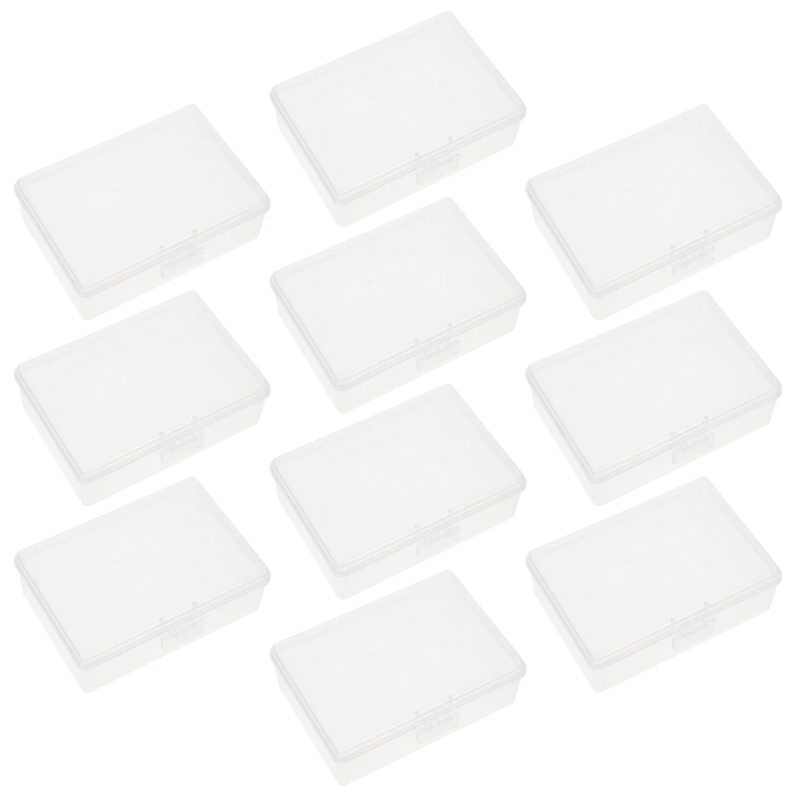 10 Pcs Business Card Case Accessory Convenient Blank Supply Abs Transparent Storage