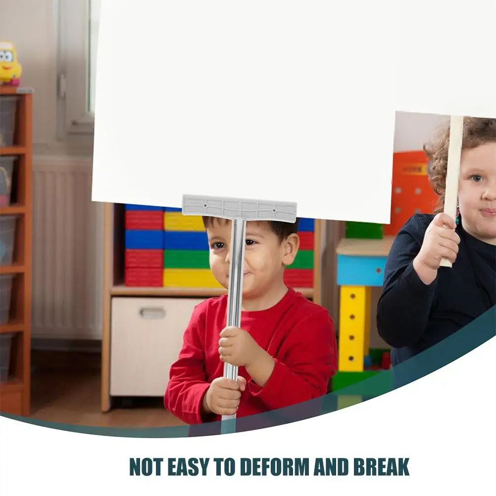 4-teiliger Schilderhalter, Stange, Edelstahl, Display, Handstab, Parade, Plakat, Banner, Ständer, Rack für Protest, Veranstaltung, Werbetafel