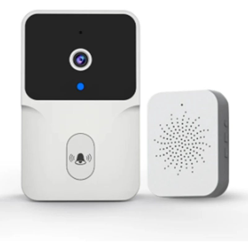 Campainha sem fio Tuya-WiFi com câmera, durável, DC, AC, alimentado por bateria, campainha, Alexa, Google, B