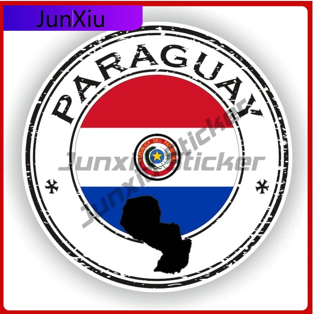 

Paraguay Seal Round Flag Trendy Vehicle Body Decor Commonly Used On Bumpers Rear Windows Trunks