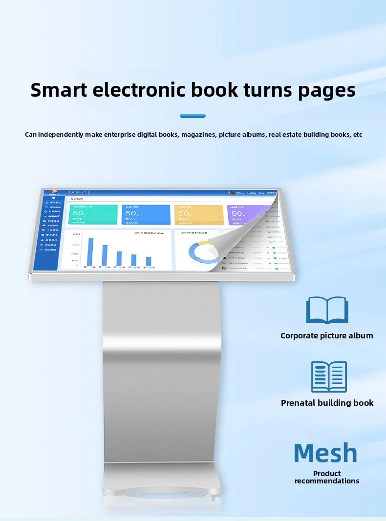 Inquiry Machine Horizontal Self-Service Terminal Capacitive Touch for Advertising All-In-One High-Definition Electronic