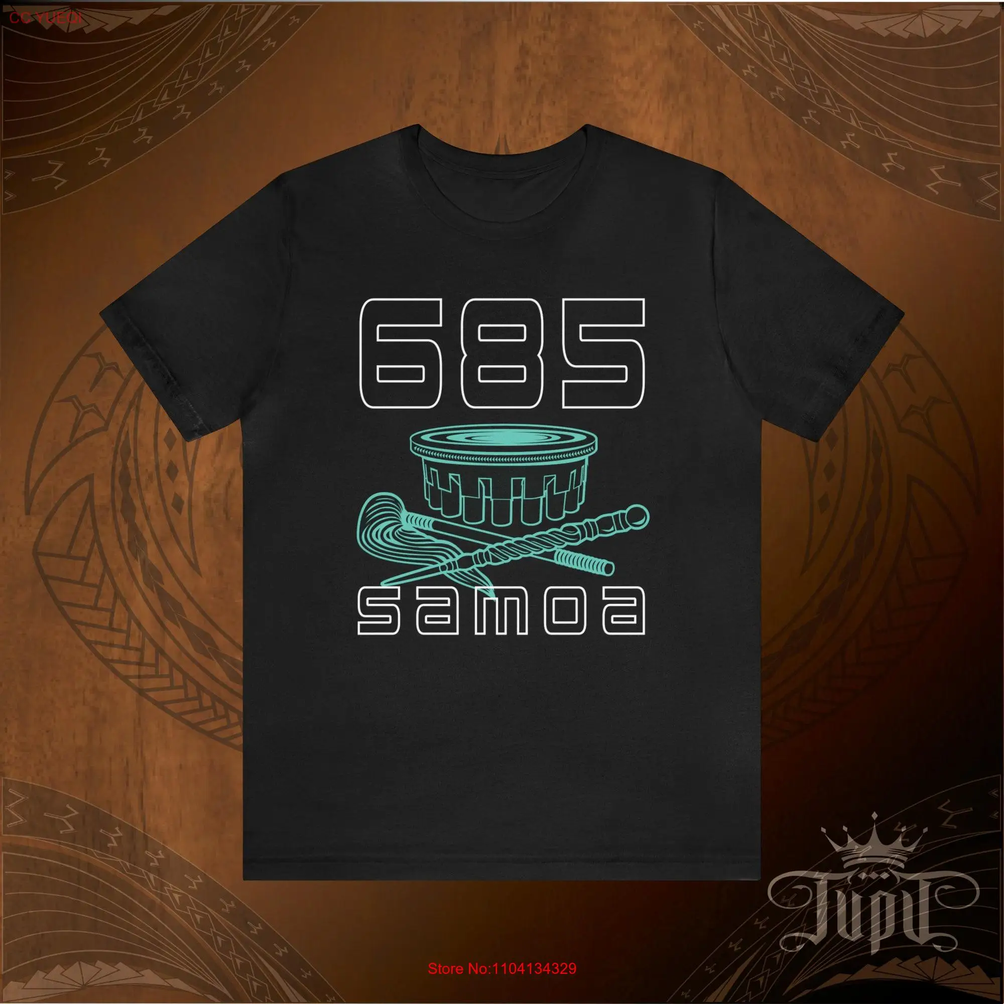 685 SAMOA w Kava Bowl Fue To'o T shirt Samoan Polynesian Pacific Islander Area Code  long or short sleeves