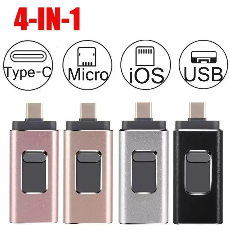 4in1 OTG Flash Drive 512 GB für iPhone USB 3.0 Flash Drive 2 TB 1T Android TYPE-C PenDrive Mobile Micro USB Memory Stick Drive N