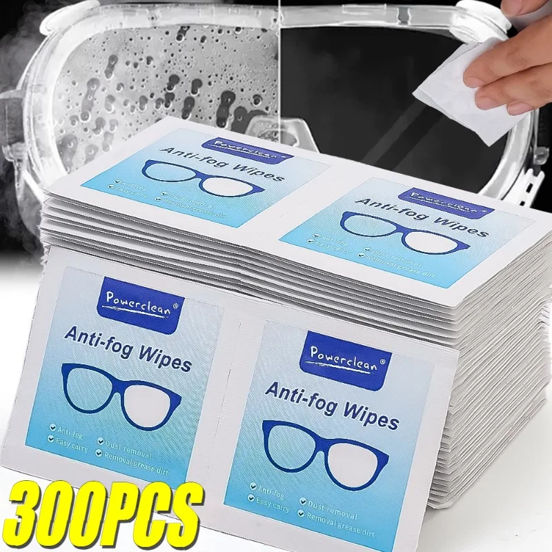 New 100-300pcs Glasses Cleaning Wet Paper Disposable Anti Fog Misting Dust Remover Lens Wipes Sunglasses Phone Screen Cleaning