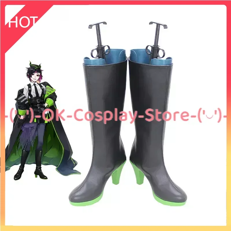 Game Twisted Wonderland Lilia Cosplay Shoes High Heel PU Leather Shoes Custom Made Halloween Carnival Boots Cosplay Props