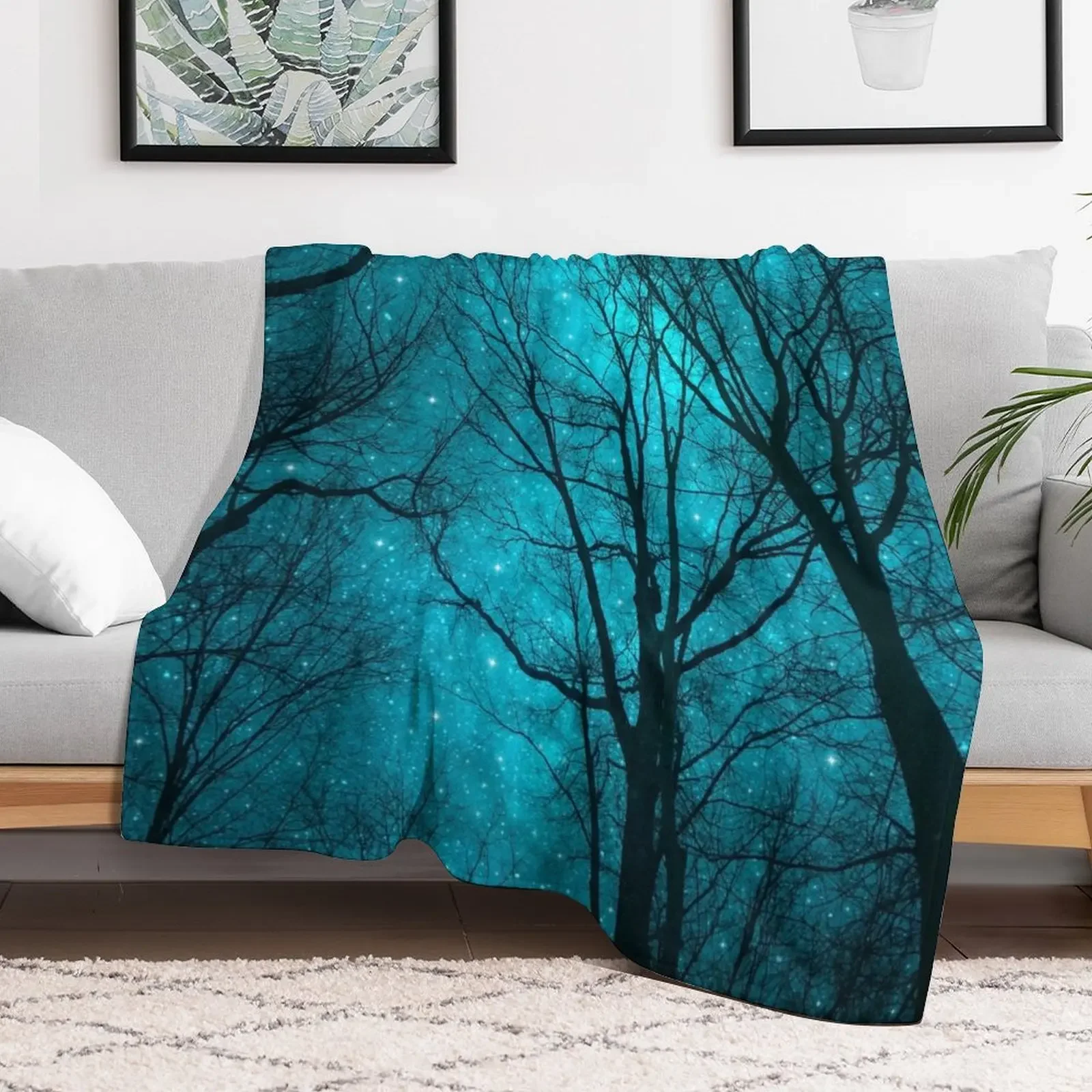 Stars Can't Shine Without Darkness Throw Blanket Easy Care Comfortable Blanket for Couch