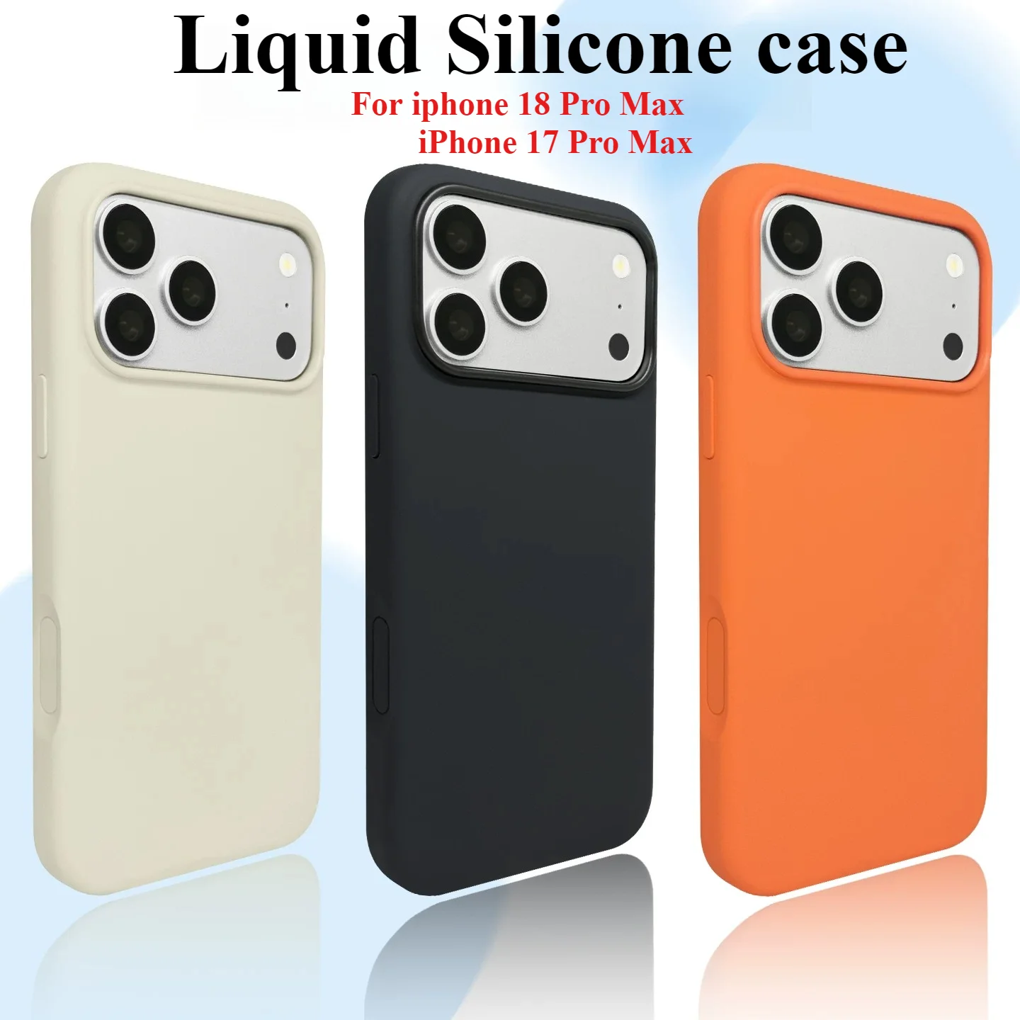Original Flüssig-Silikon Weiche Handyhülle für iPhone 18 Pro Max 17 Pro Max …