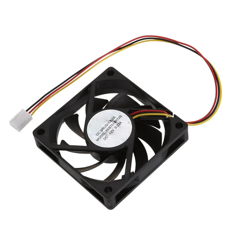 Suitable 4X Internal 12V 3 Pin CPU Fan Cooler Fan For PC 70X70x15mm