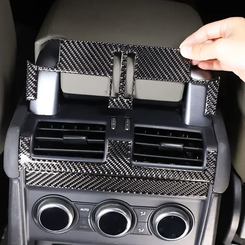 

For Land Rover Defender 90 110 130 2020-2024 Soft Carbon Fiber Car Back Row Air Outlet Trim Frame Cover Stickers Car Accessories