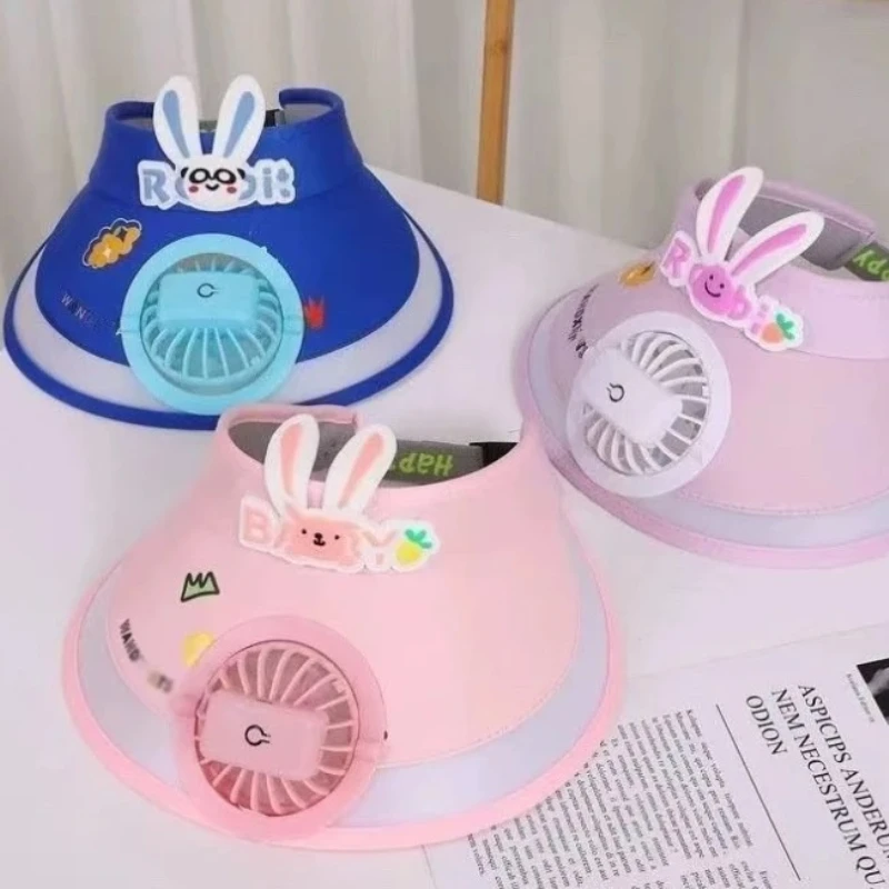 

Kids Summer Sun Hat Charging Hat with Fan Cap for Boys and Girls