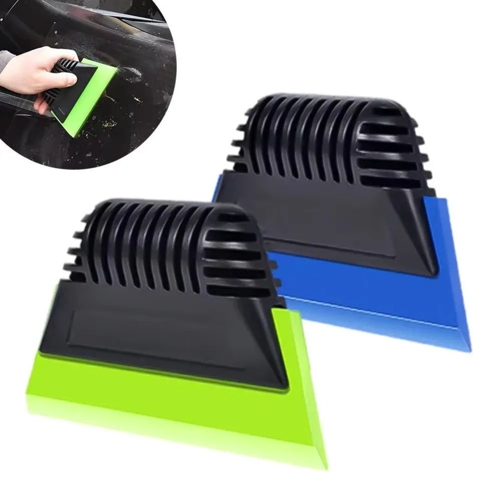 New Soft Silicone Scrape Car Window Wiper Sturdy Durable Snow Brush Shovel Plastic Handle Clean Scraper Auto