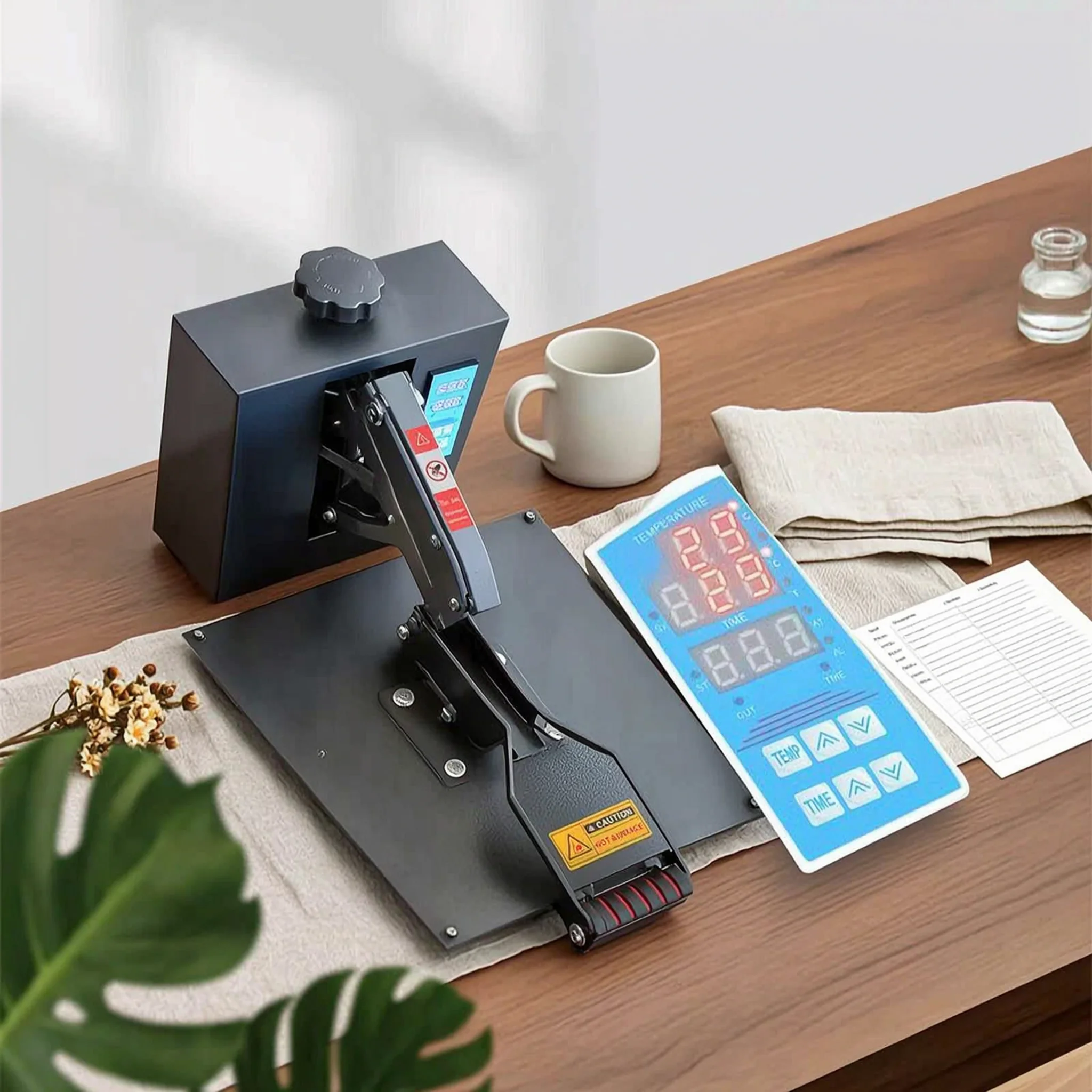 Heat Press Machine Pressure Adjustment Knob T Shirt Heat Press Craft Equipment Metal Frame Large Surface