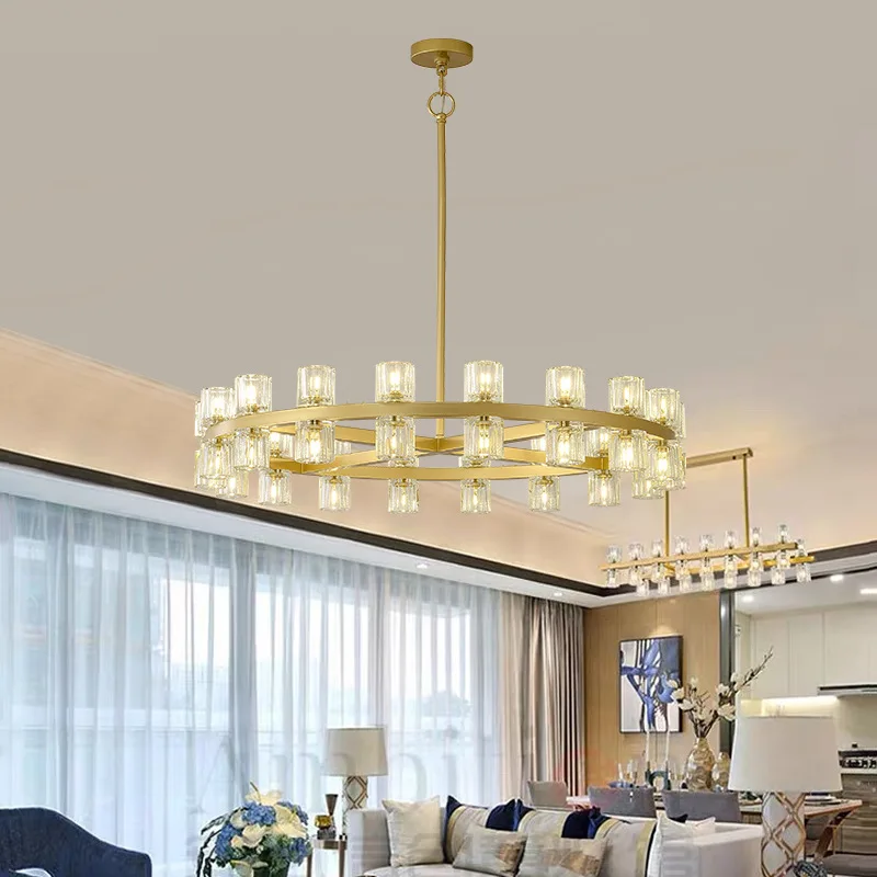 

Nordic light luxury living room chandelier post-modern designer simple bedroom chandelier