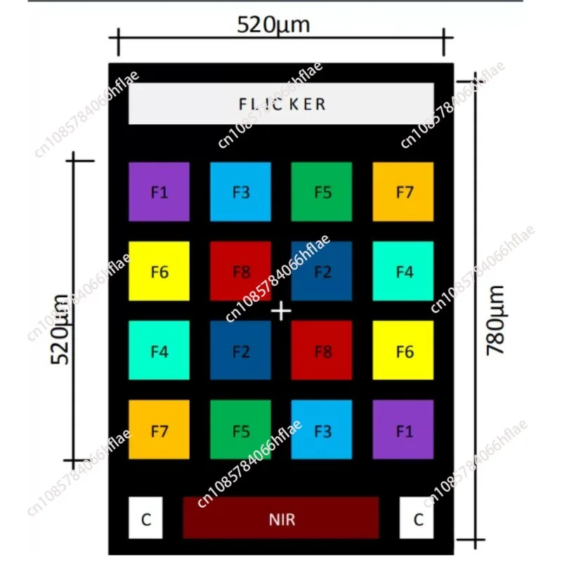 Multi-channel Color Spectrometer Module GY-AS7341 AS7343 Light Spectrum Composition Analysis Optical Sensor