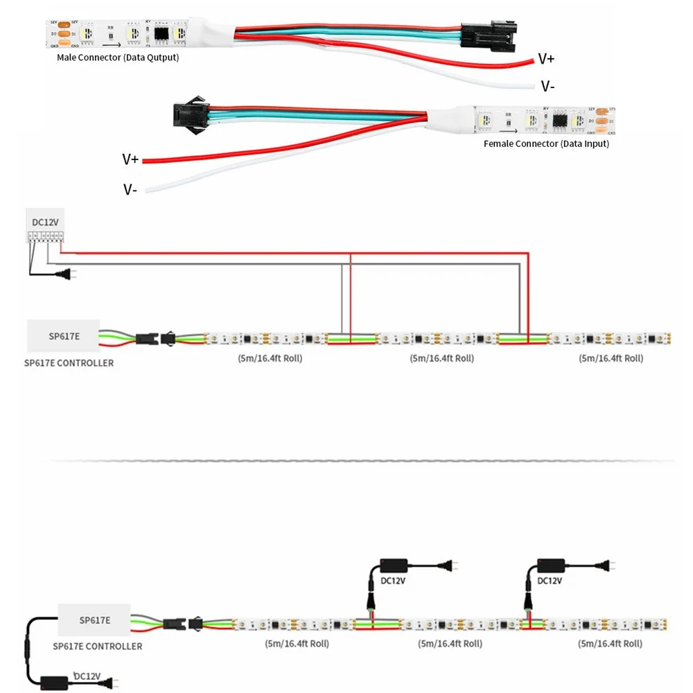 WS2814 RGBW แอดเดรส COB LED strip RGBCW RGBNW RGBWW 576 LEDs/m 10 มม.1 M/2 M/4 M/5 M/10 M DC24V