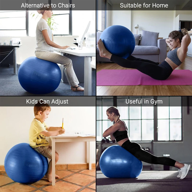 65/75/85cm Yoga Ball Gym Equipment Bodybuilding Yoga Pilates Accessories Explosion-proof Balance Ball Pregnant Women Exercise