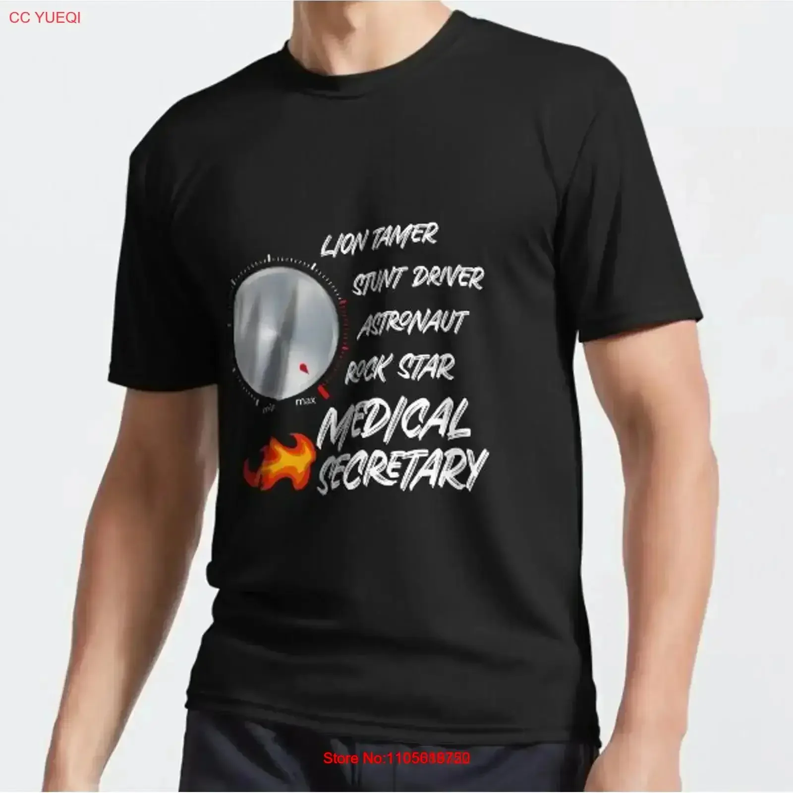 Funny Badass Medical Secretary Cool Occupation Active T Shirt vintage Washed Top For Everyday Wear Breathable Soft Stylish