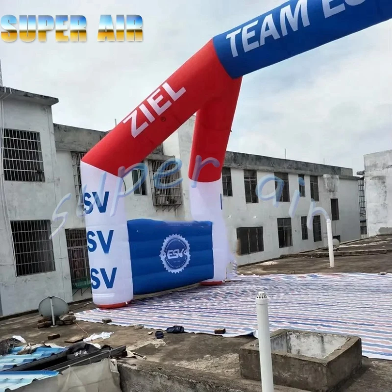 Arc de démarrage gonflable pour événements sportifs en tissu oxford fabriqué en Chine avec logo publicitaire