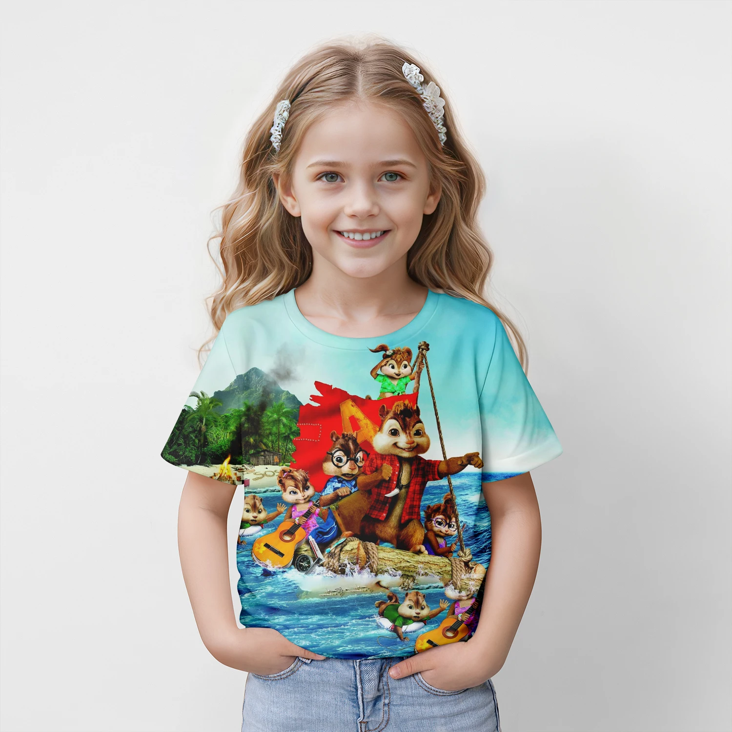 Summer New Children's Clothing Alvin And The Chipmunks 3d Printed Short-Sleeved T-Shirt Boys And Girls Casual Clothing Best Gift