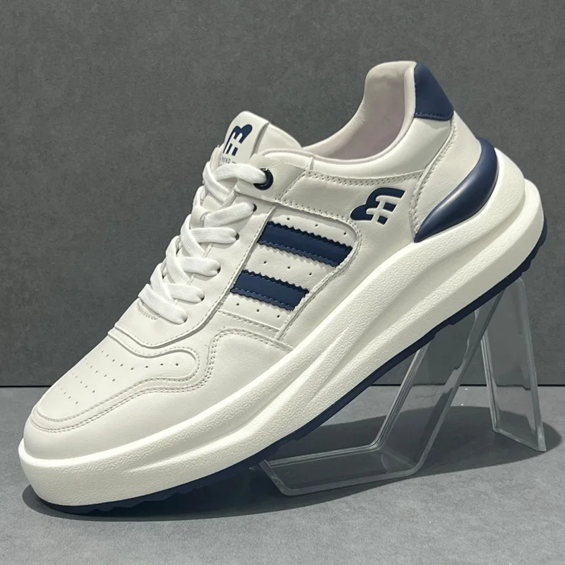 Men's shoes cowhide 2026 new spring versatile super breathable casual sports board shoes for men