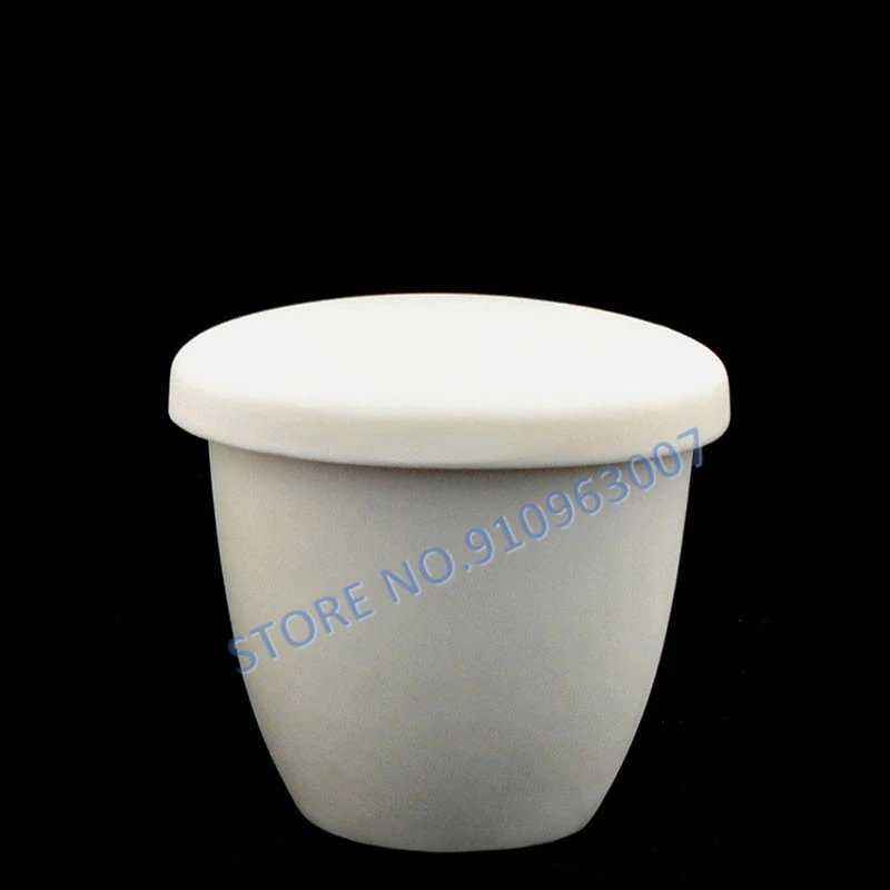 1piece Laboratory 5/10/20/25/30/50/100/150/200ml/300ml Corundum crucible 99% alumina Ash crucible with cover