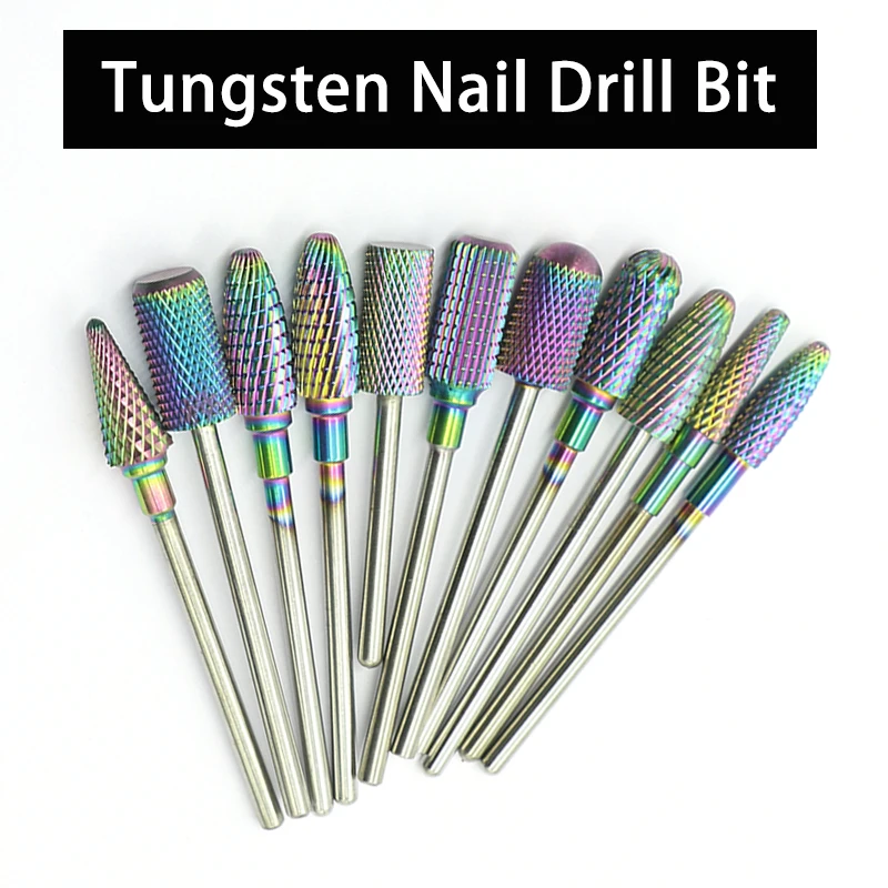 1 pz carburo di tungsteno Nail Drill Bit fresa per Manicure 3/32 "lima per unghie elettrica rimuovere Gel Polish Nail Art Equipment