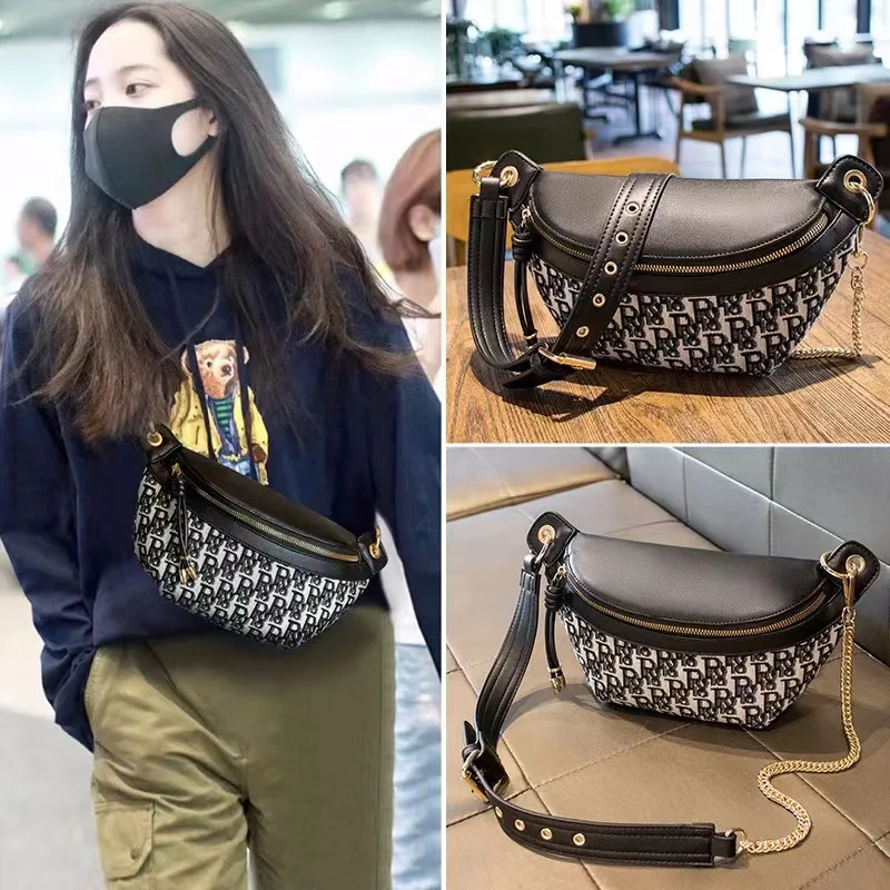 

2025 new women's bag casual saddle fashion waist bag dumpling versatile messenger women's breast bag trend