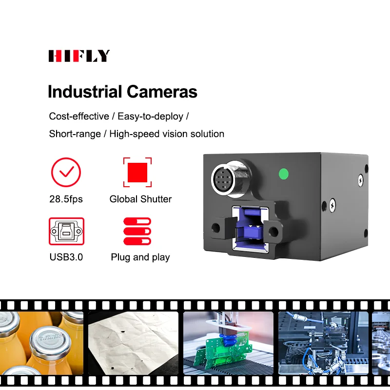 Industrial 12MP High Resolution 28.5fps 1'' USB3.0 Color Global Shutter Camera For Detection