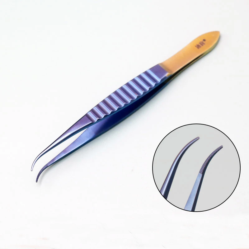 Iris forceps Titanium eye instruments Medical tools Horizontal tweezers 11.5cm