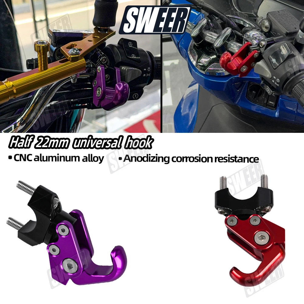 

Складной крючок из алюминиевого сплава для мотоцикла, совместимый с YAMAHA Honda SUZUKI BMW Kawasaki 22 мм, тормозной насос, крючок для багажа на шлеме