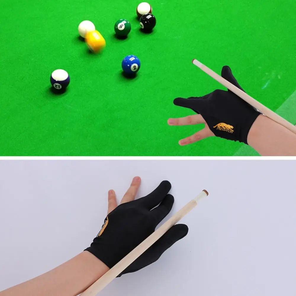 New Spandex Billiards Gloves Breathable Three Finger Open Three Finger Gloves Elastic Non Slip Billiard Accessories Men Women