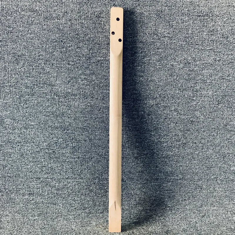 FN006 3 String Guitar Neck Solid Natural Color Maple Unfinished No Paints No Frets DIY Replace Parts