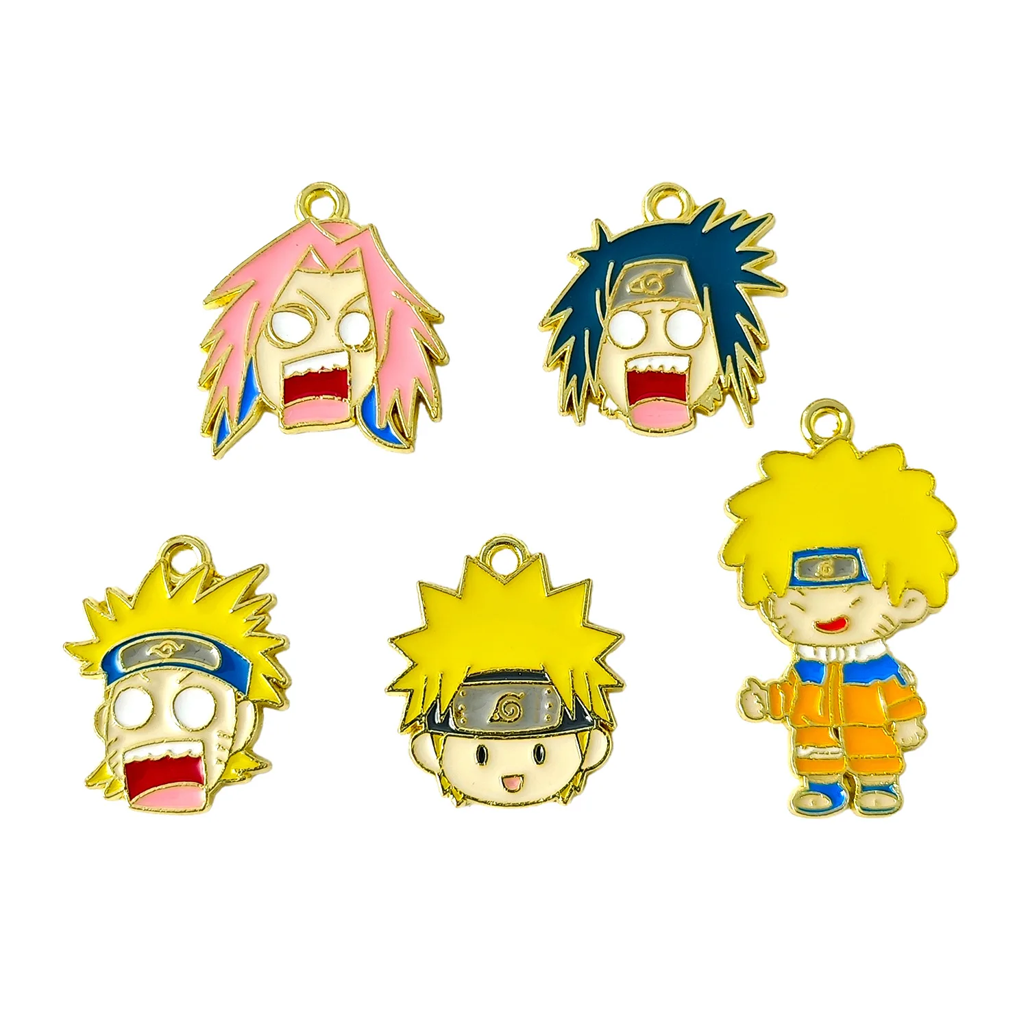 

50pcs Cartoon for NARUTO pendant Decorations Alloy Pendant Anime Series DIY Creative Fashion Jewelry Accessories Gift