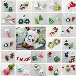 2024 Christmas Stocking Scalloped Spruce Tree Wreath Metal Cutting Dies for DIY Making Card Scrapbook Craft Supplies Template