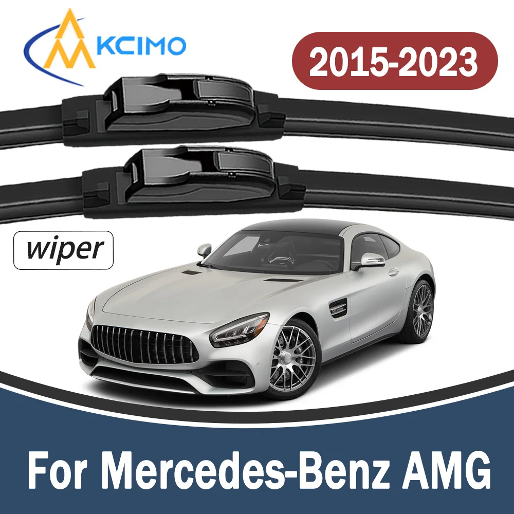 Langlebige, rostfreie Wischerblätter für Mercedes-Benz AMG GT 2015–2023, 2 Stück, für die Windschutzscheibe vorne, geräuschlos, Auto-Ersatzwischer