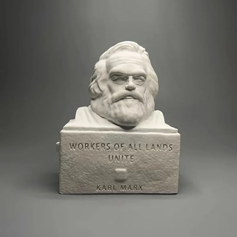 Karl Marx Gypsum Statue Art Sculpture Desktop Decoration Advanced Bookcase Wine Cabinet Decoration Birthday Gift