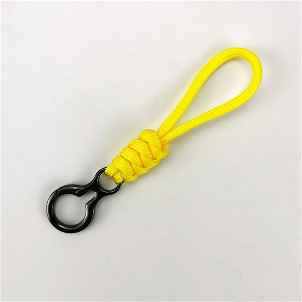 Creative Braided Woven Paracord Keychain for Men Women Unisex Car Key Holder Backpack Anti-lost Chain Strap Keyring Accessories