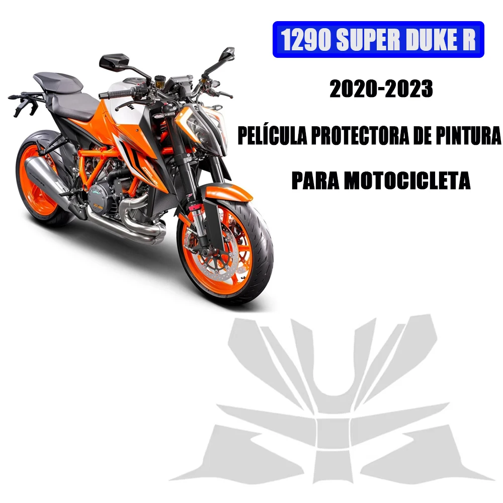 For  1290 SUPER DUKE R Fairing Protection 2020-2023 Real TPU Material 1290 Super Duke R PPF Motorcycle Paint Protection Film Acc