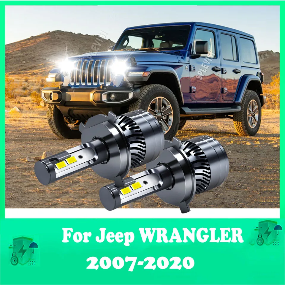 

LED Canbus Car Headlights Bulbs 12V 6000K White Turbo Lamps For JEEP WRANGLER 2007 2008 2009 2010 2011 2012 2013 2014 2015-2020