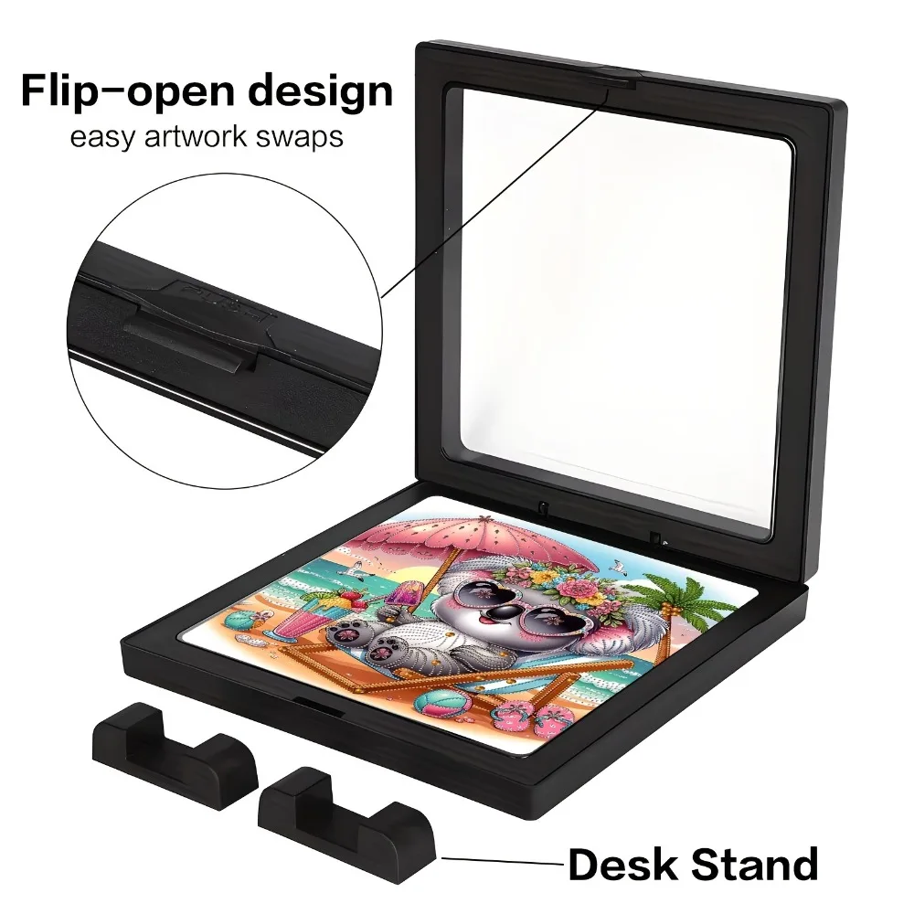 Diamond Picture Frames, Transparent High-definition Film Picture Frames, with Flip Cover Design for Small Diamond Paintings